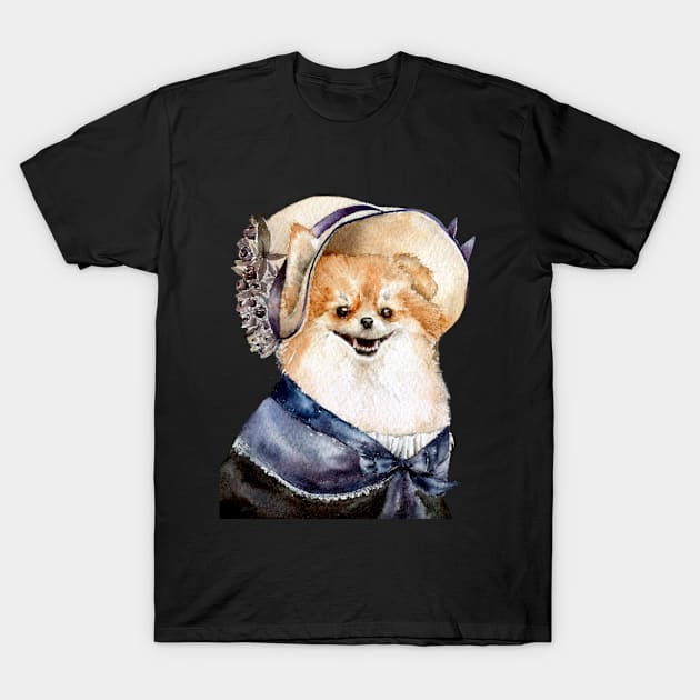 Paulette the Pomeranian T-Shirt by theartofbroderickwong